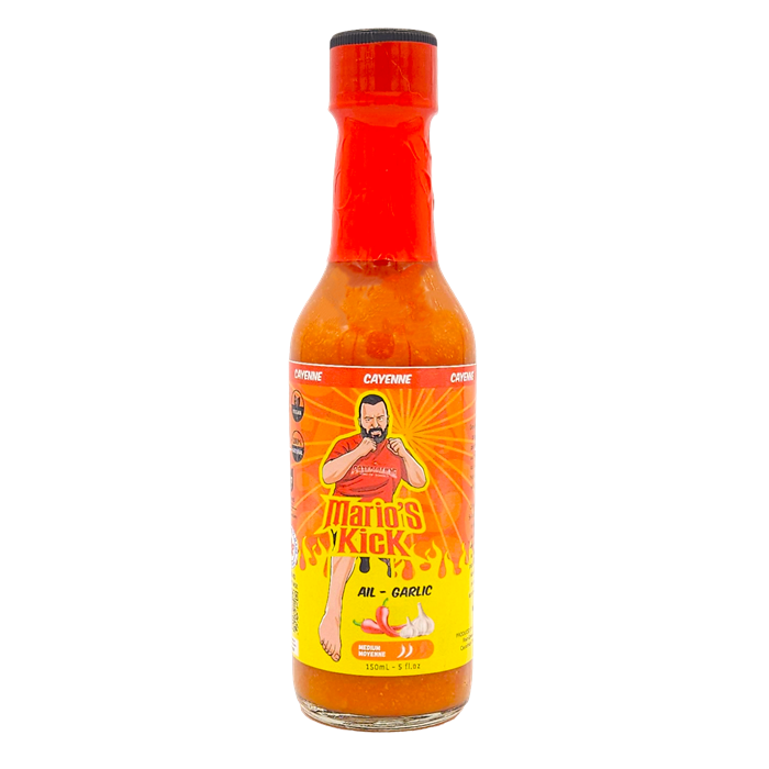 Mario's Kick Cayenne Garlic Hot Sauce
