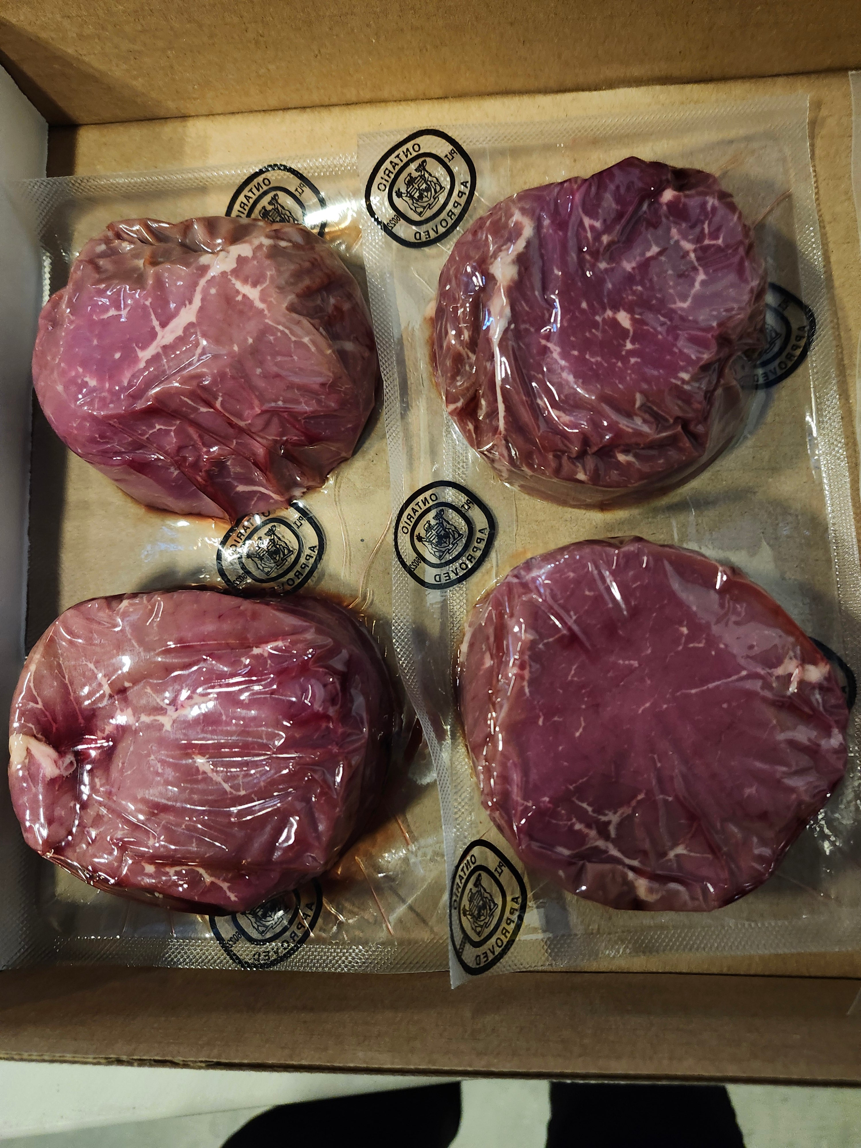 Beef - 2 x 8oz AAA Black Angus grass-fed Top Sirloin Baseball Steaks
