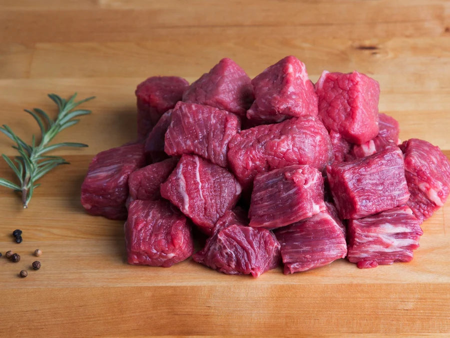 Beef- 2 x 1lb cubed stewing Beef