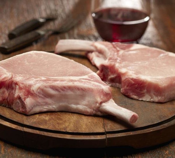 2 x 12-14oz Frenched hotel-style center cut Pork Chops